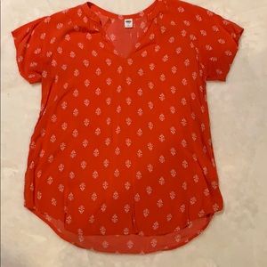 Orange Pattern Blouse